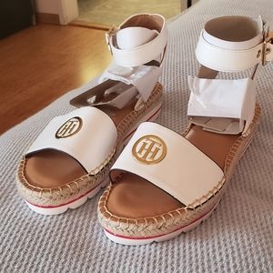 White Tommy Hilfinger sandals